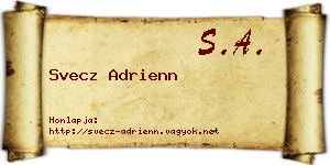 Svecz Adrienn névjegykártya